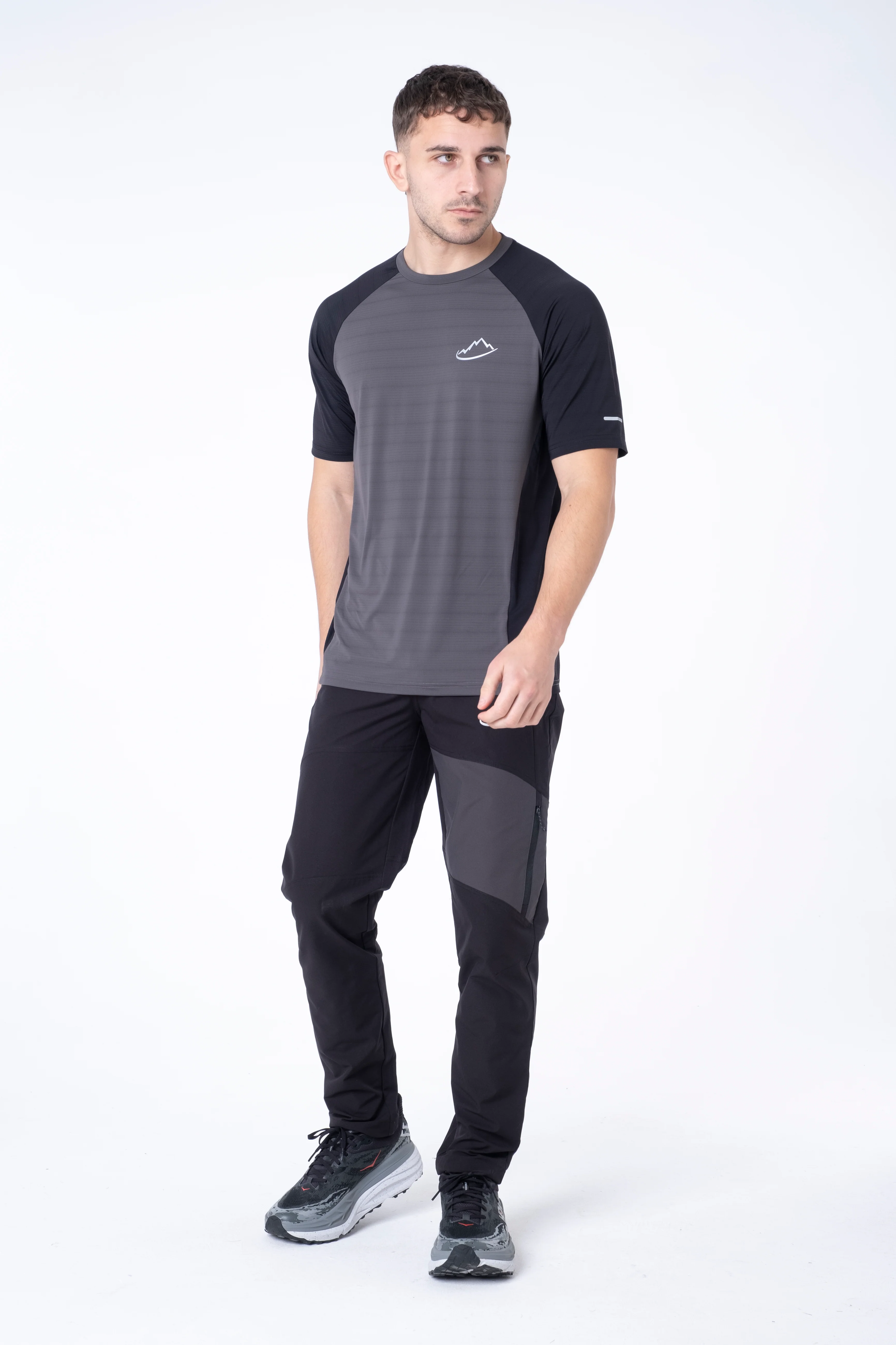 Junior Dark Grey / Black Agile T-Shirt - Image 4